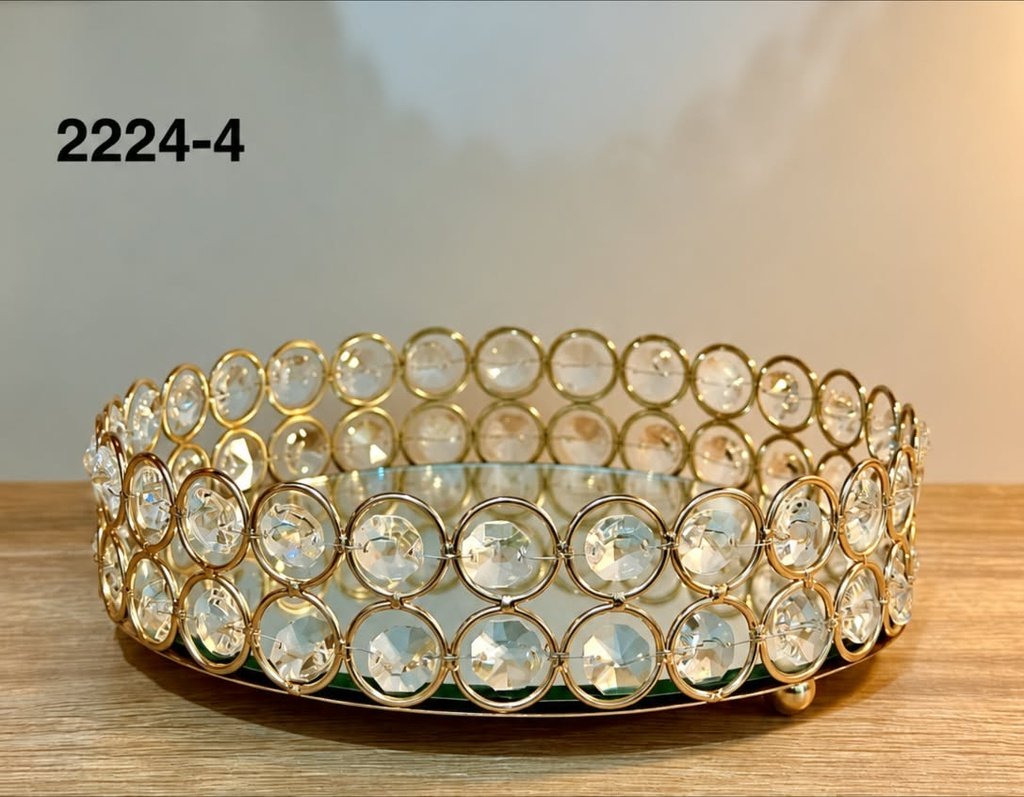 PLATEAU CRISTAL ROND HAUT 2224-4