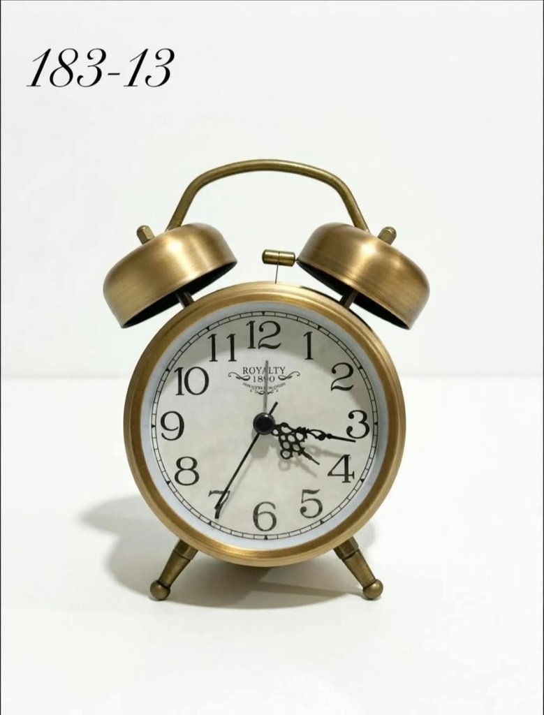 RÉVEIL DOUBLE CLOCHE BRONZE 183-13