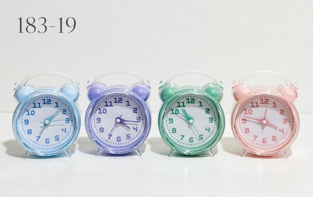 RÉVEIL DOUBLE CLOCHE PASTEL 183-19