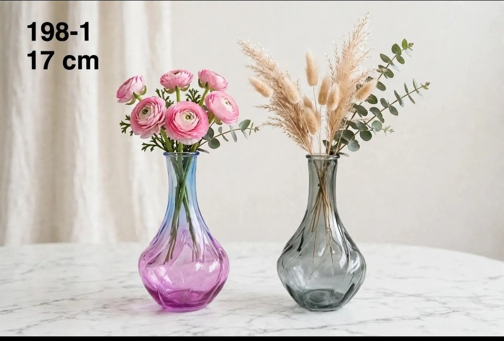 VASE BOUTEILLE EN VERRE DÉGRADÉ 198-1
