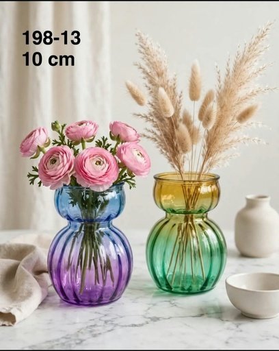 [198-13] VASE EN VERRE GOURDE DÉGRADÉ 198-13